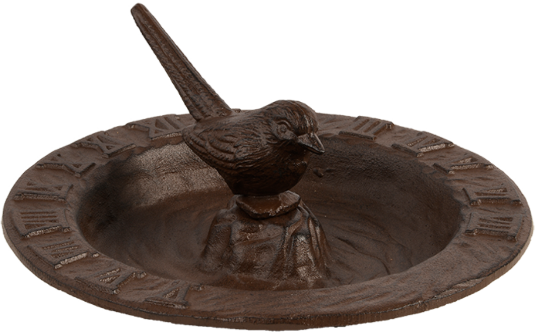 Esschert Design Sonnenuhr mit Vogeltränke - 1 Stk