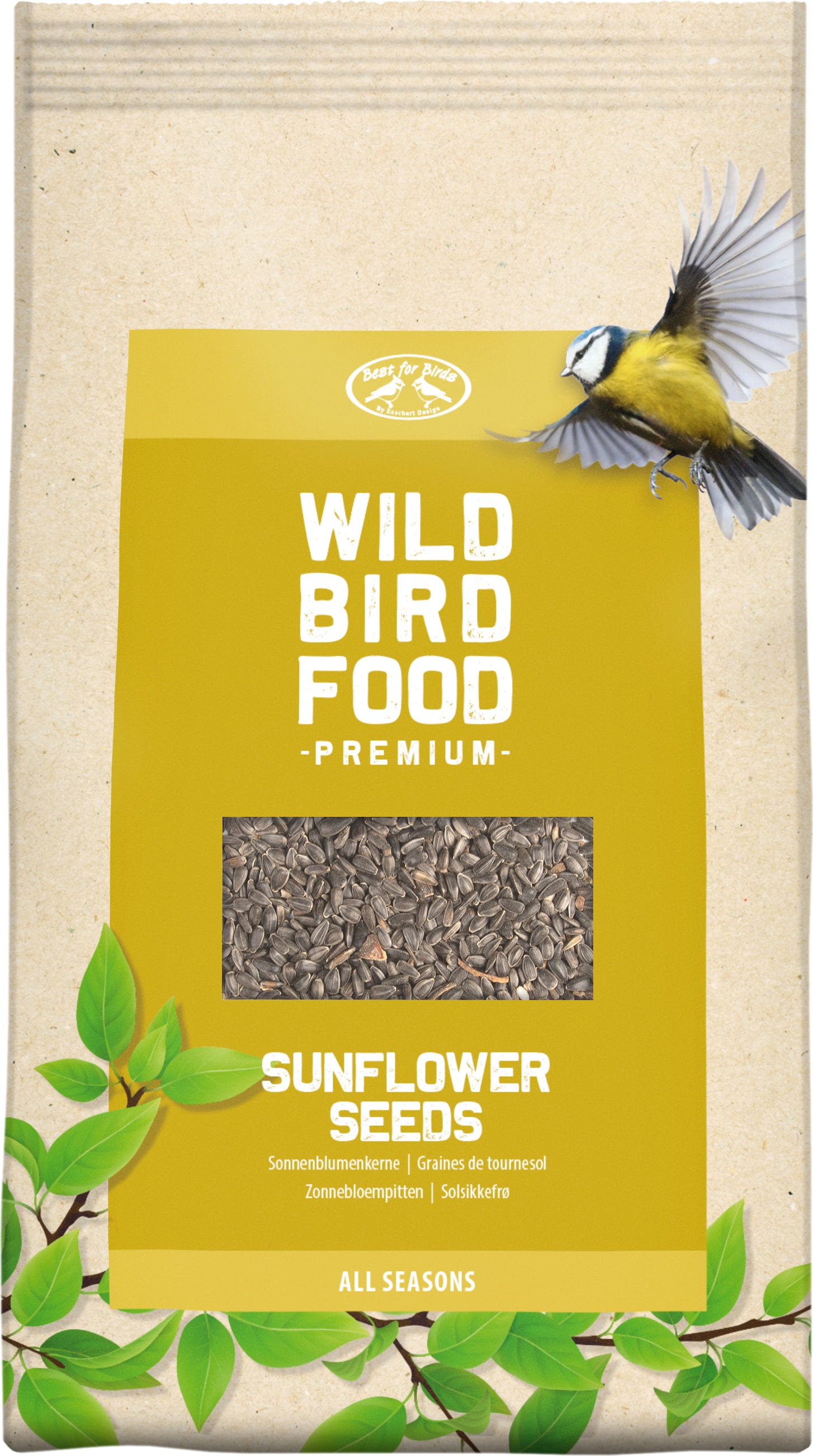 Esschert Design Schwarze Sonnenblumenkerne - 1 kg