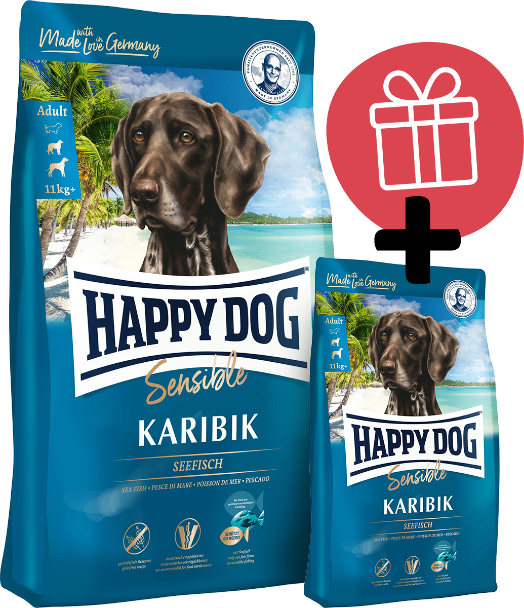 Happy Dog Trockenfutter Supreme Karibik - 11 kg + 1 kg Gratis