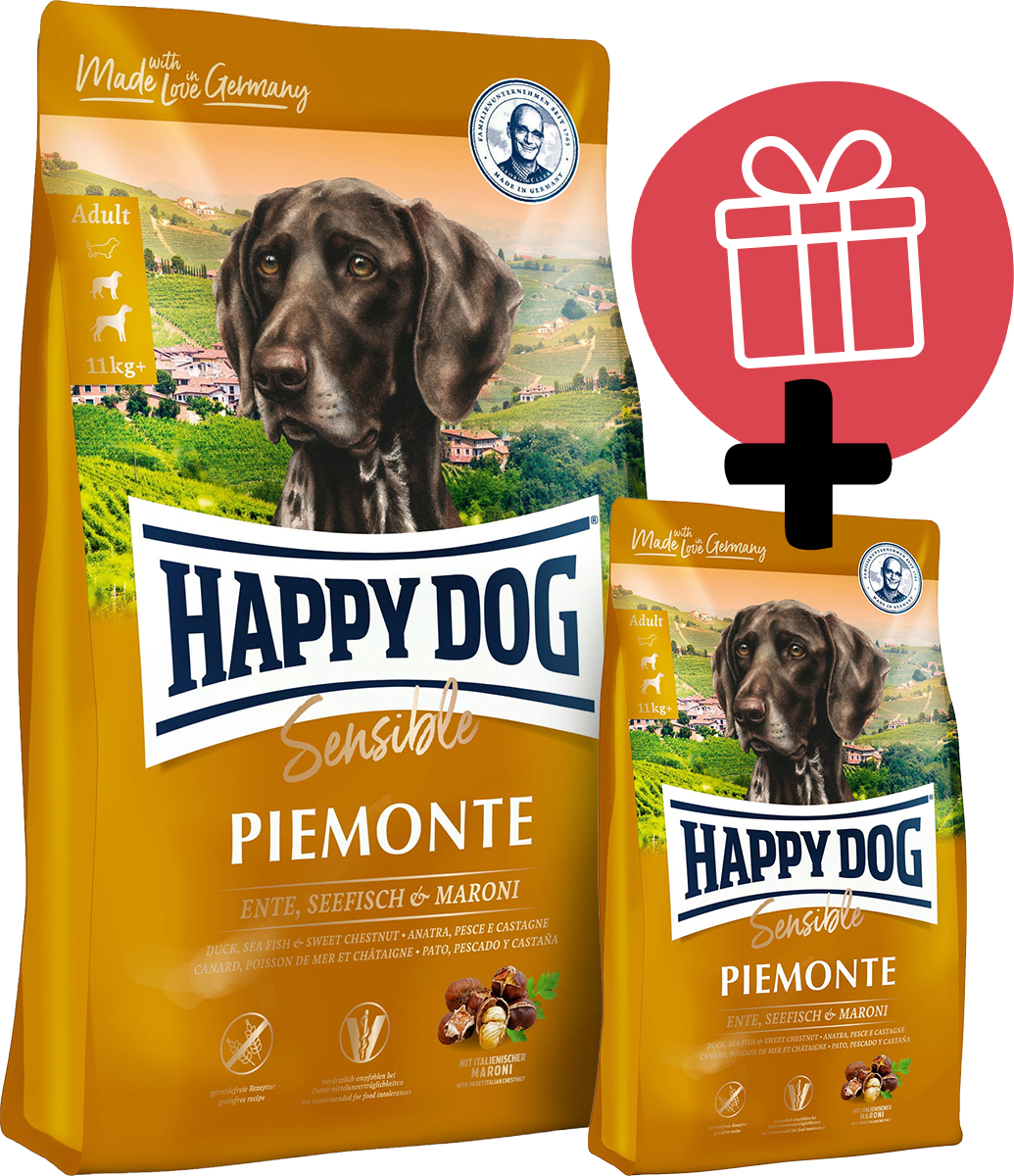 Happy Dog Trockenfutter Supreme Sensible Piemonte - 10 kg + 1 kg Gratis