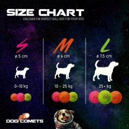 Dog Comets Stardust Orange - M (2er Pack)