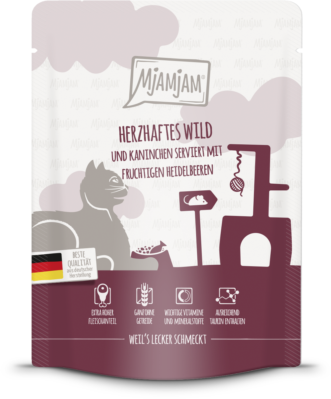 Mjamjam Wild, Kaninchen und Heidelbeere Portionsbeutel - 300 g