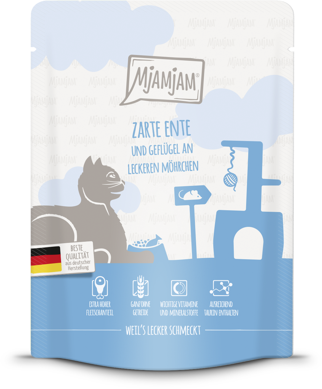 Mjamjam Ente, Geflügel und Karotten Portionsbeutel - 300 g