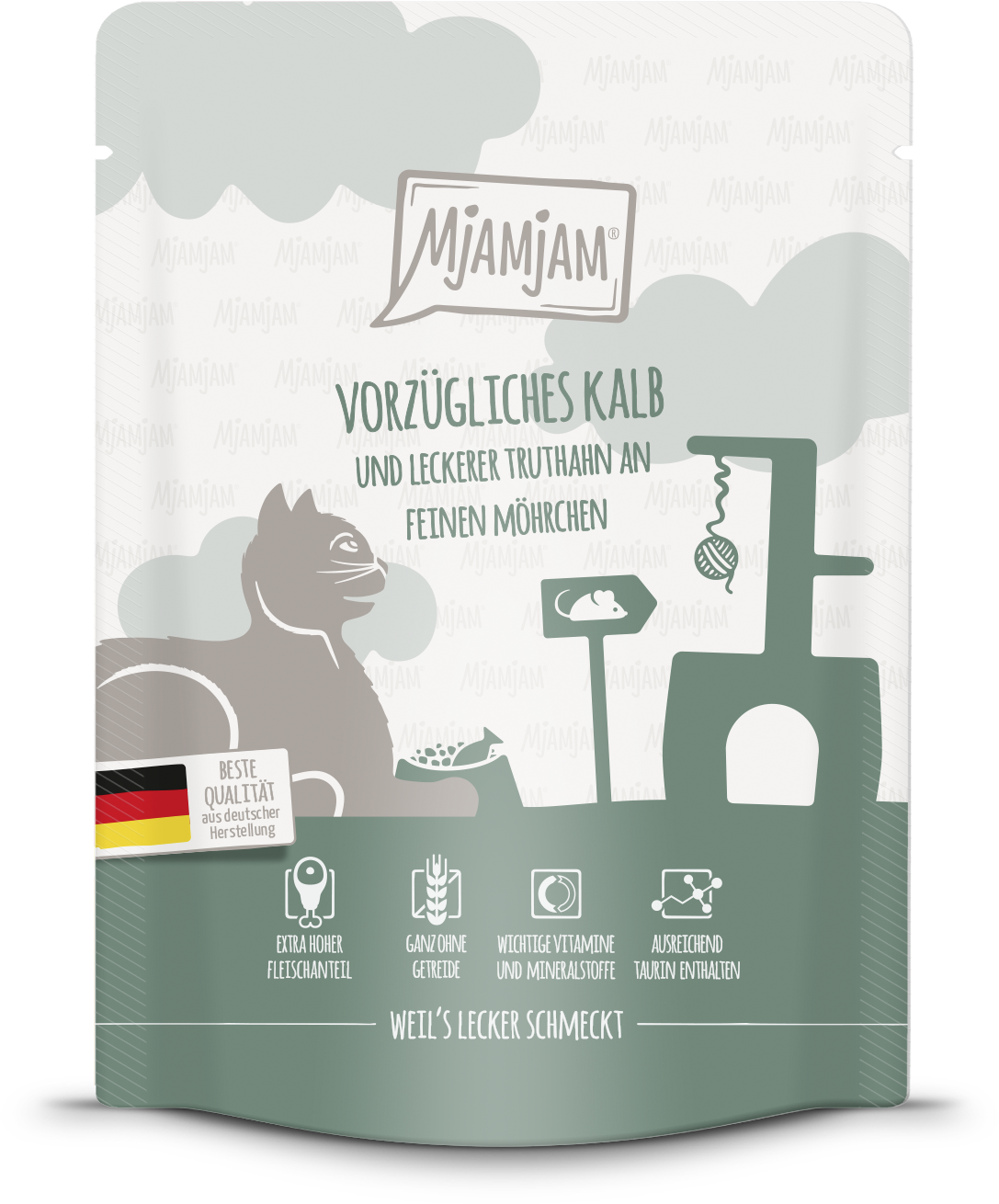 Mjamjam Kalb, Truthahn und Möhrchen Portionsbeutel - 300 g