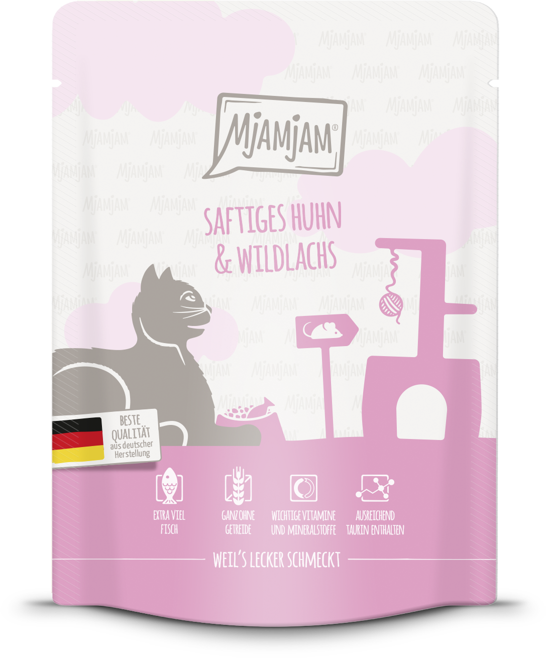 Mjamjam Huhn und Wildlachs Portionsbeutel - 300 g