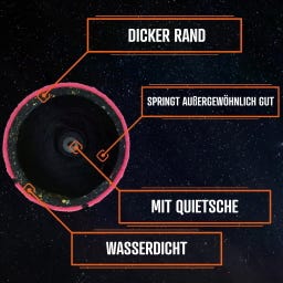 Neutron Star Tennisball mit Quietscher Rosa - M