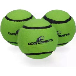 Dog Comets Starlight Tennis Ball Green - M (3-piece pack)