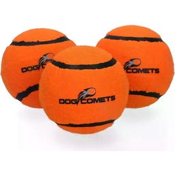 Dog Comets Starlight tenisový míček oranžový - M (balení po 3 ks)
