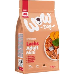 WOW Suha pasja hrana ADULT Minis - ribe - 1 kg