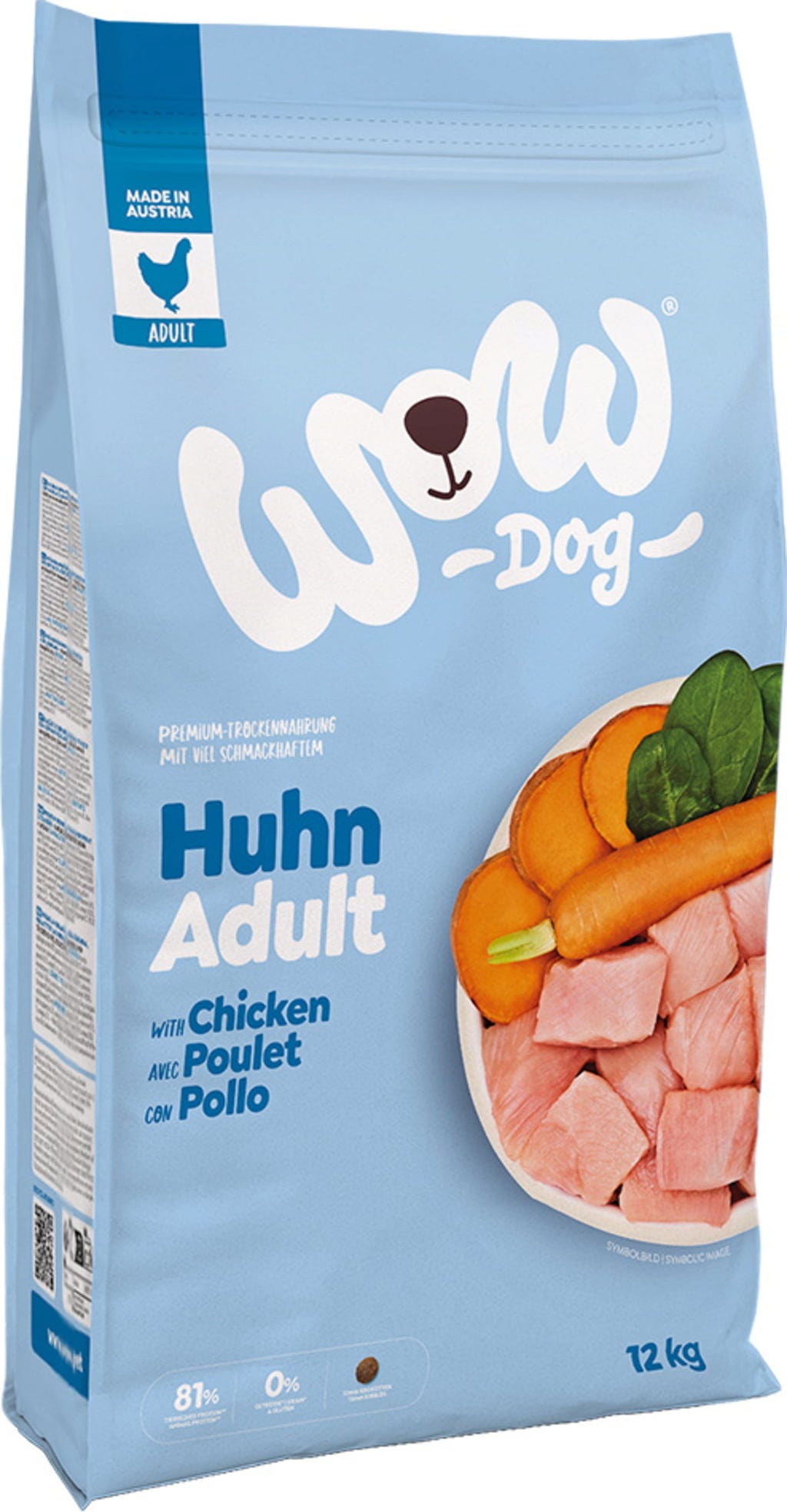 WOW ADULT Huhn Trockenfutter - 12 kg
