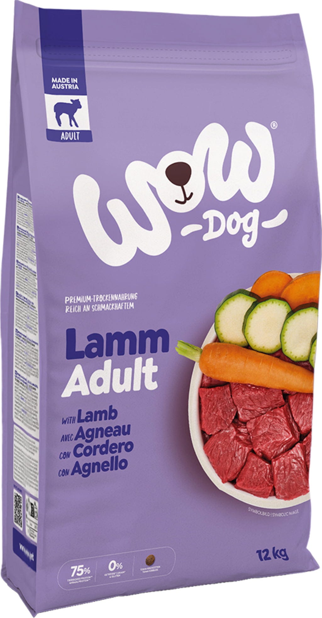 WOW ADULT Lamm Trockenfutter - 12 kg