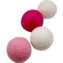 Gioco per Gatti - Palline di Feltro di Lana Naturale, Set di 4 - 1 set
