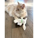 Hoppelhase Harry Katzenspielkissen mit grünem Tuch - 1 Stk