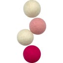 Gioco per Gatti - Palline di Feltro di Lana Naturale, Set di 4 - 1 set