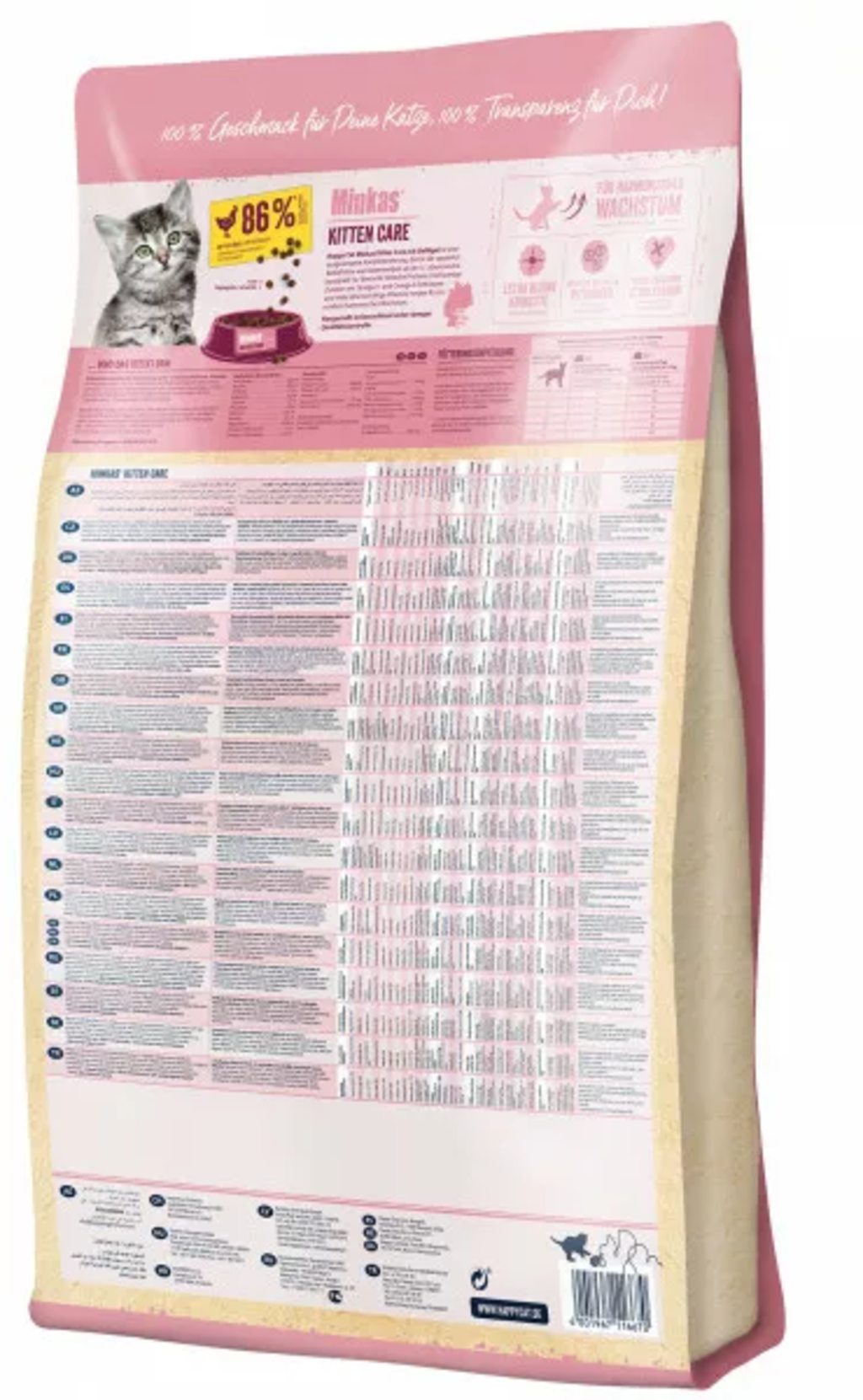 Trockenfutter Minkas Kitten Care Geflügel - 10 kg