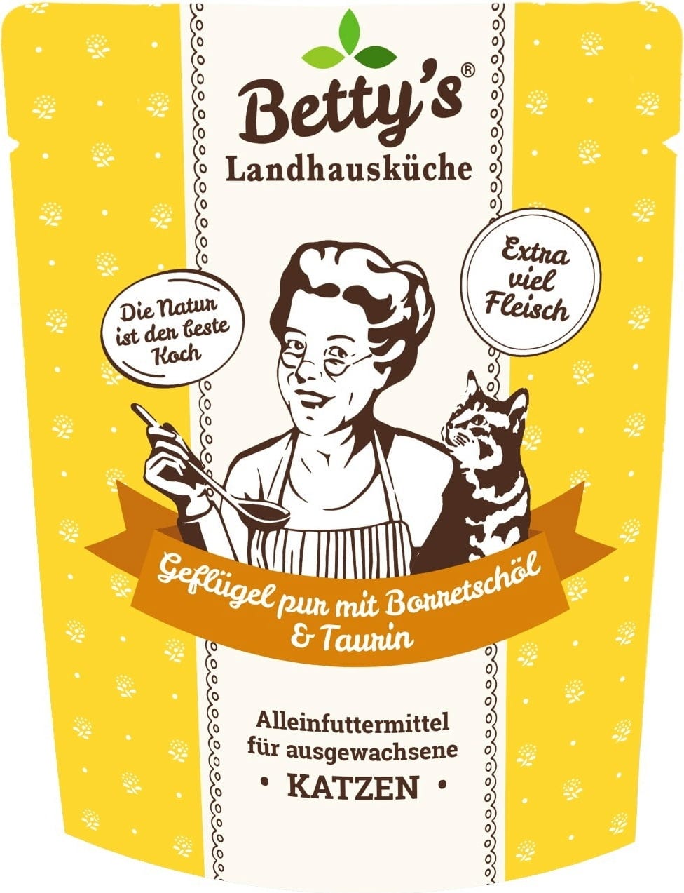 Betty's Landhausküche Frischebeutel Katze Adult Geflügel Pur - 250 g
