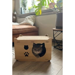 Aumüller Katzenhaus Pebble, Melaminholz braun - 1 Stk