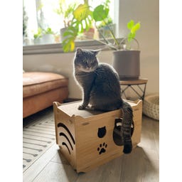 Aumüller Katzenhaus Pebble, Melaminholz braun - 1 Stk