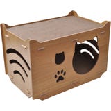 Aum&uuml;ller Kattenhuis Pebble,  Bruin Melamine Hout