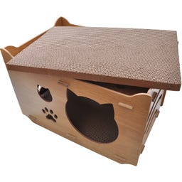 Aumüller Katzenhaus Pebble, Melaminholz braun - 1 Stk