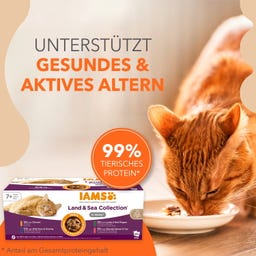 Nassfutter Land- & Meereskollektion in Sauce für Katzen ab 7 Jahren - 48x85g