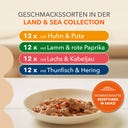 Nassfutter Land- & Meereskollektion in Sauce für Katzen ab 1 Jahr - 48x85g