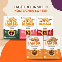 Nassfutter für Katzen ab 1 Jahr mit Rind und Leber in Sauce - 85 g