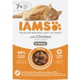 Nassfutter f&uuml;r Katzen ab 7 Jahren mit Huhn in Sauce