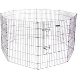 Welpen- und Kleintiergehege 8 Gitter mit T&uuml;re