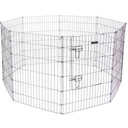 Welpen- und Kleintiergehege 8 Gitter mit Türe - 1 Stk