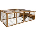 Freilaufgehege mit Plastikdach & Ausbruchsperre - 1 Stk