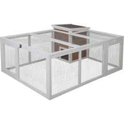 Freilaufgehege mit integriertem Unterschlupfhaus - 1 Stk