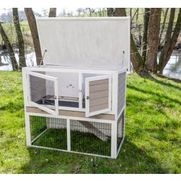 Nagerstall Lucky mit Metallrahmen am Boden - 1 Stk