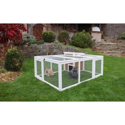 Freilaufgehege mit integriertem Unterschlupfhaus - 1 Stk