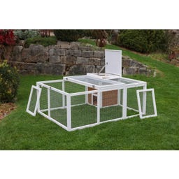 Freilaufgehege mit integriertem Unterschlupfhaus - 1 Stk