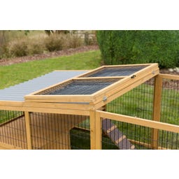 Freilaufgehege mit Plastikdach & Ausbruchsperre - 1 Stk