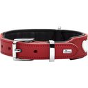 Hunter Halsband Love Rindsleder rot/schwarz - L (65)