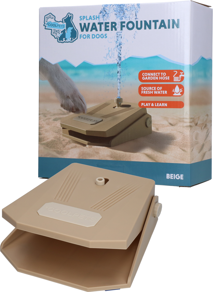 Coolpets Splash Water Fountain - Beige