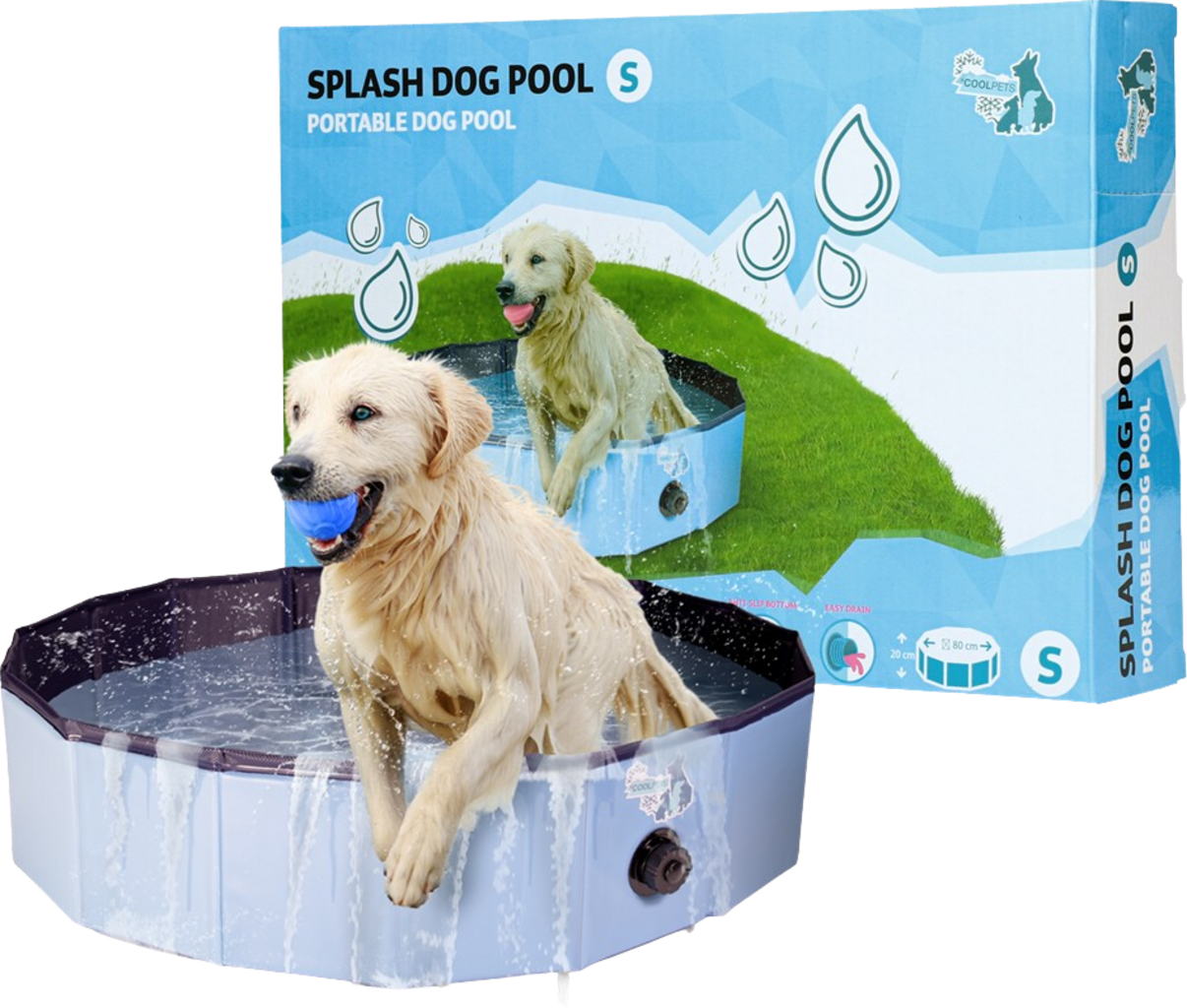 Coolpets Splash Dog Pool - ø 80 x 20 cm