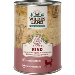Wildes Land Hundenassfutter Rind mit Süßkartoffeln - 400 g