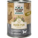Wildes Land Hundenassfutter Huhn PUR mit Distelöl