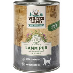 Wildes Land Hundenassfutter Lamm PUR mit Distelöl - 400 g