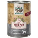 Wildes Land Hundenassfutter Rind PUR mit Distelöl