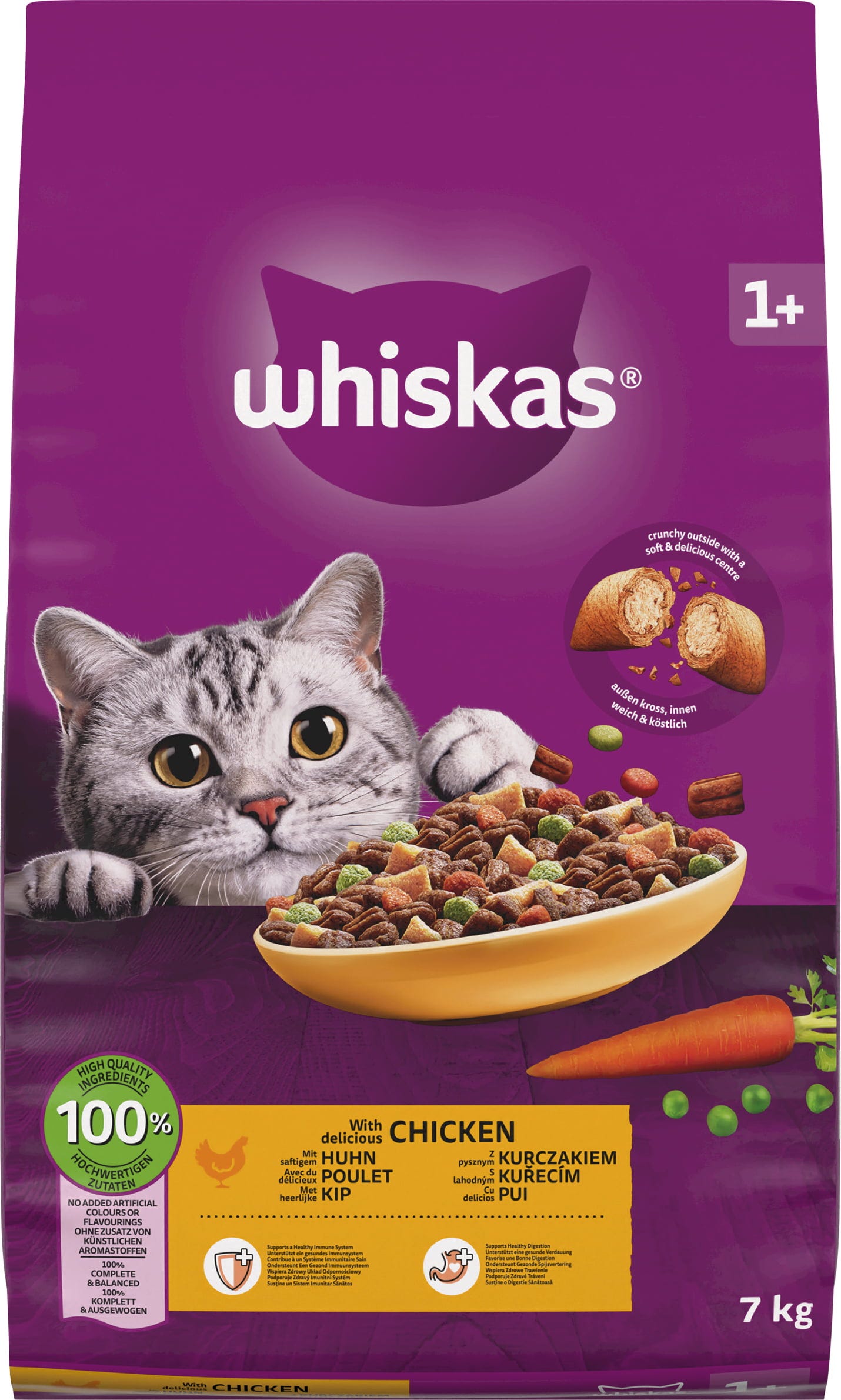 Whiskas Trocken Huhn 1+ - 7kg