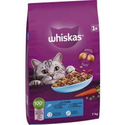 Whiskas Suché krmivo s tuňákem 1+ - 7 kg