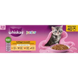 Frischebeutel 40 Pack Geflügel Auswahl Gelee Junior - 3.400 g