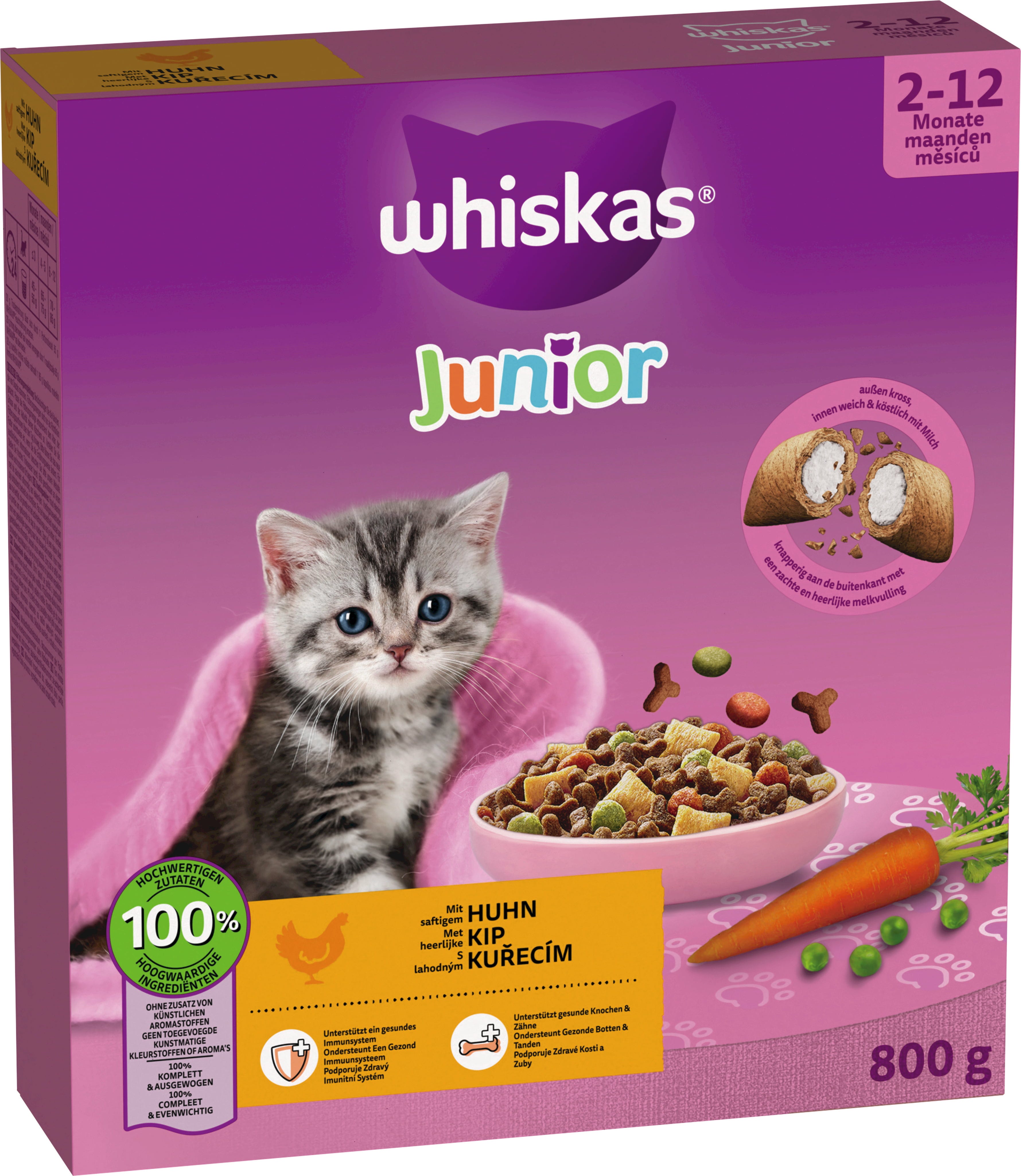 Whiskas Trocken Junior mit Huhn - 800 g