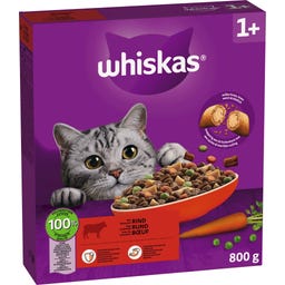 Whiskas Trocken mit Rind 1+ - 800 g