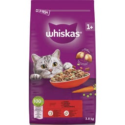 Whiskas Trocken mit Rind 1+ - 3,80 kg