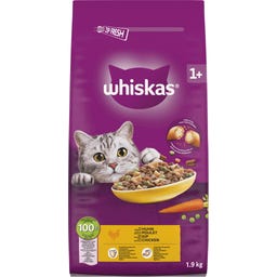 Whiskas Suché s kuracím mäsom 1+ - 1,90 kg